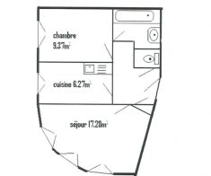 Appartement 2 pièces 45m²