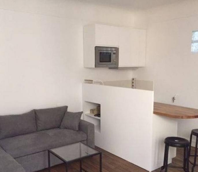 Location meublée studio 22 m² Paris 18E