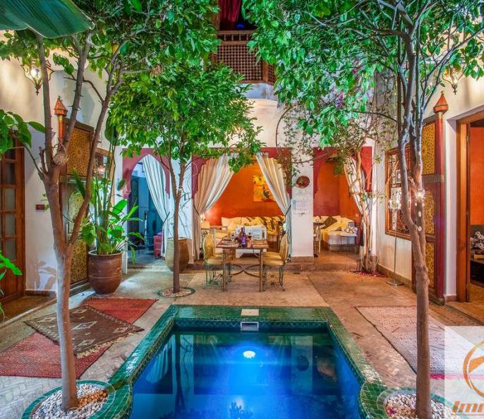Riad maison d&rsquo;hôtes de 6 chambres en activité
